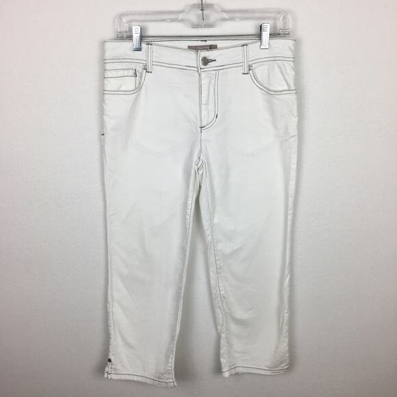 Chico's White Denim Cropped Jeans Small Chico's 0 - Picture 1 of 6